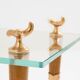 Table basse chêne bronze verre signée Garouste & Bonetti 1995