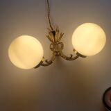 Vintage double opaline wall lamp