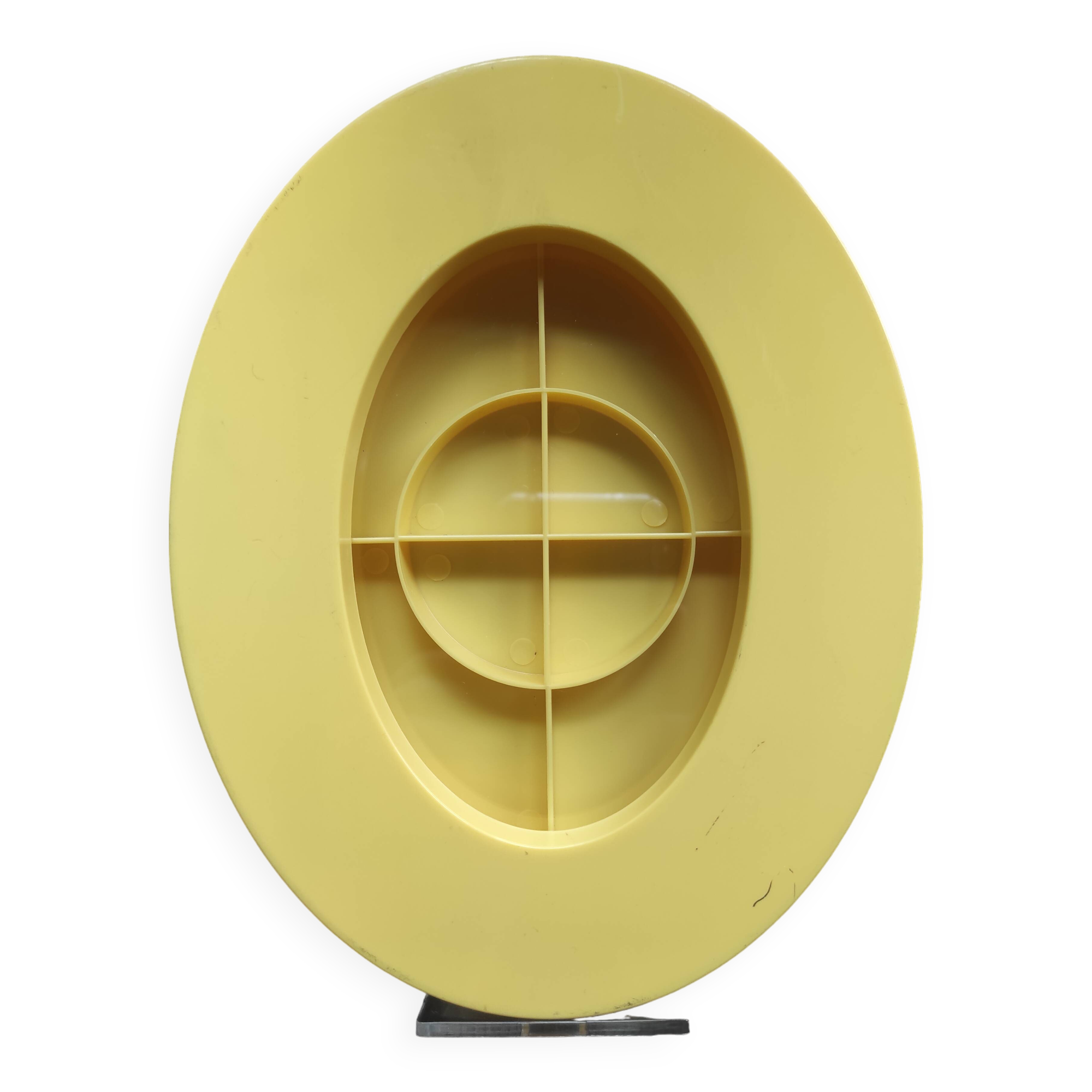 Vintage Ikea yellow plastic oval photo frame