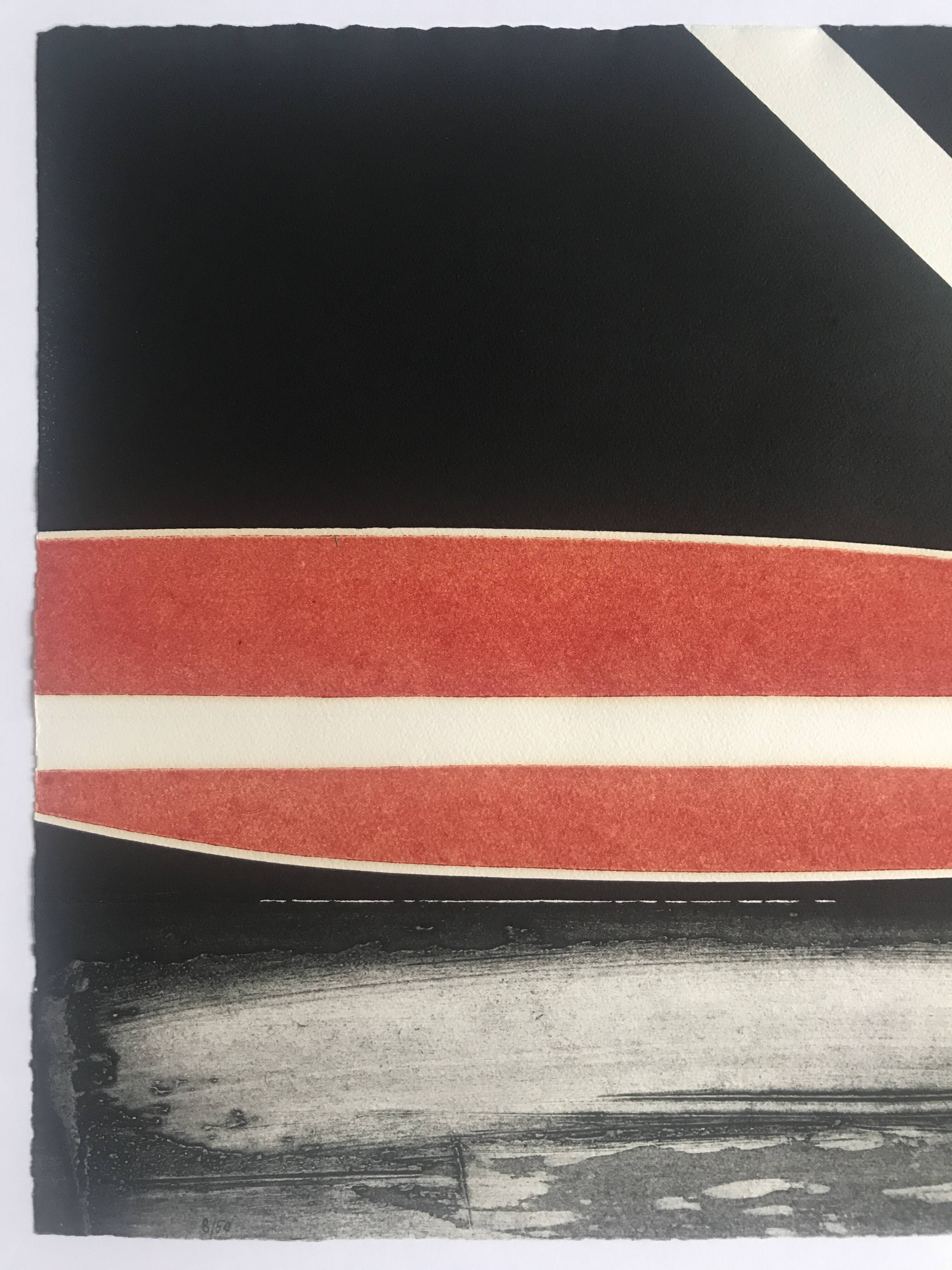 Pierre FICHET, Untitled, c. 1969. Embossed lithograph signed in pencil