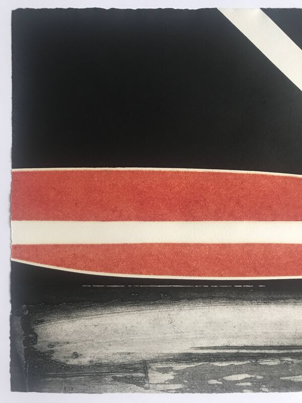 Pierre FICHET, Sans titre, c. 1969. Lithographie gaufrage signée au crayon