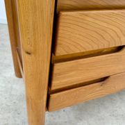 Commode en orme massif Maison Regain, France années 60