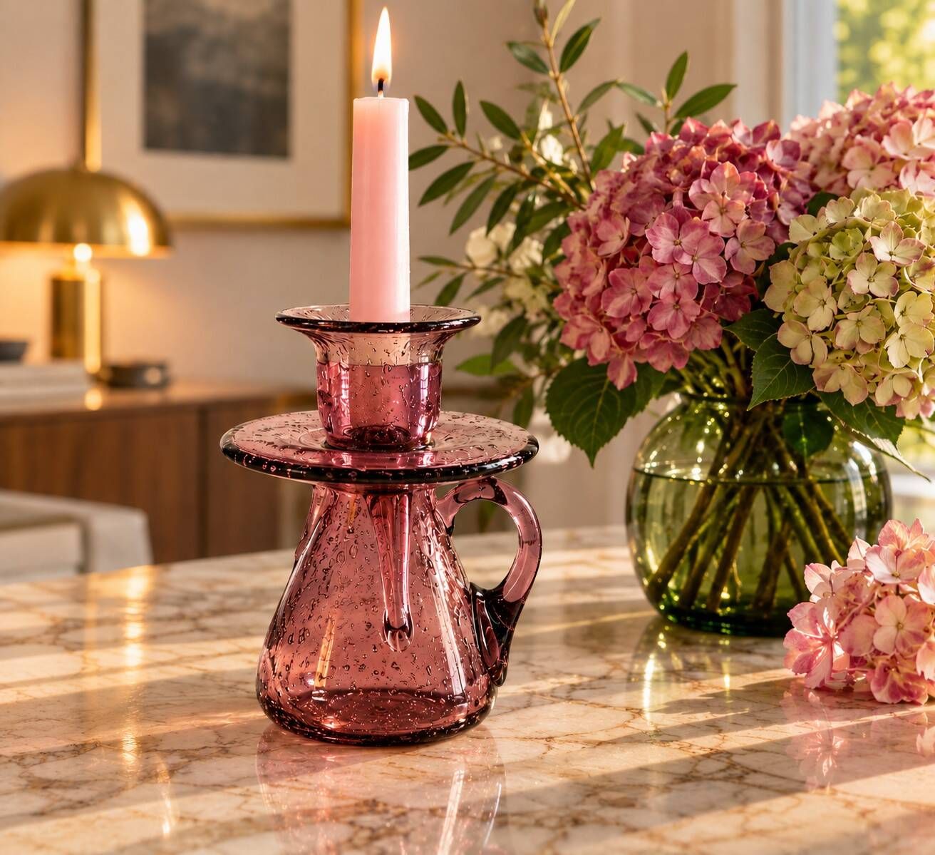 Handle candle holder signed Biot