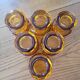 Set of 6 vintage amber glasses, Italy