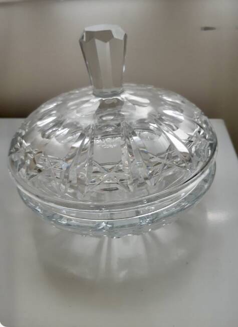 Bohemian crystal candy dish