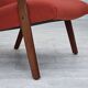 1970s, Danish highback armchair, furniture wool, teak wood, oak wood.