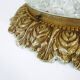 Brass and gold metal ceiling and diamond chiseled glass globe, double lights. Year 80