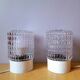 Pair of textured glass lamps 1970