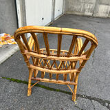 Vintage wicker armchair