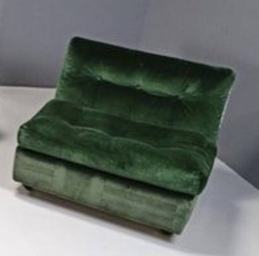 Modular velvet canapé Amanta by Mario Bellini for C&B Italia
