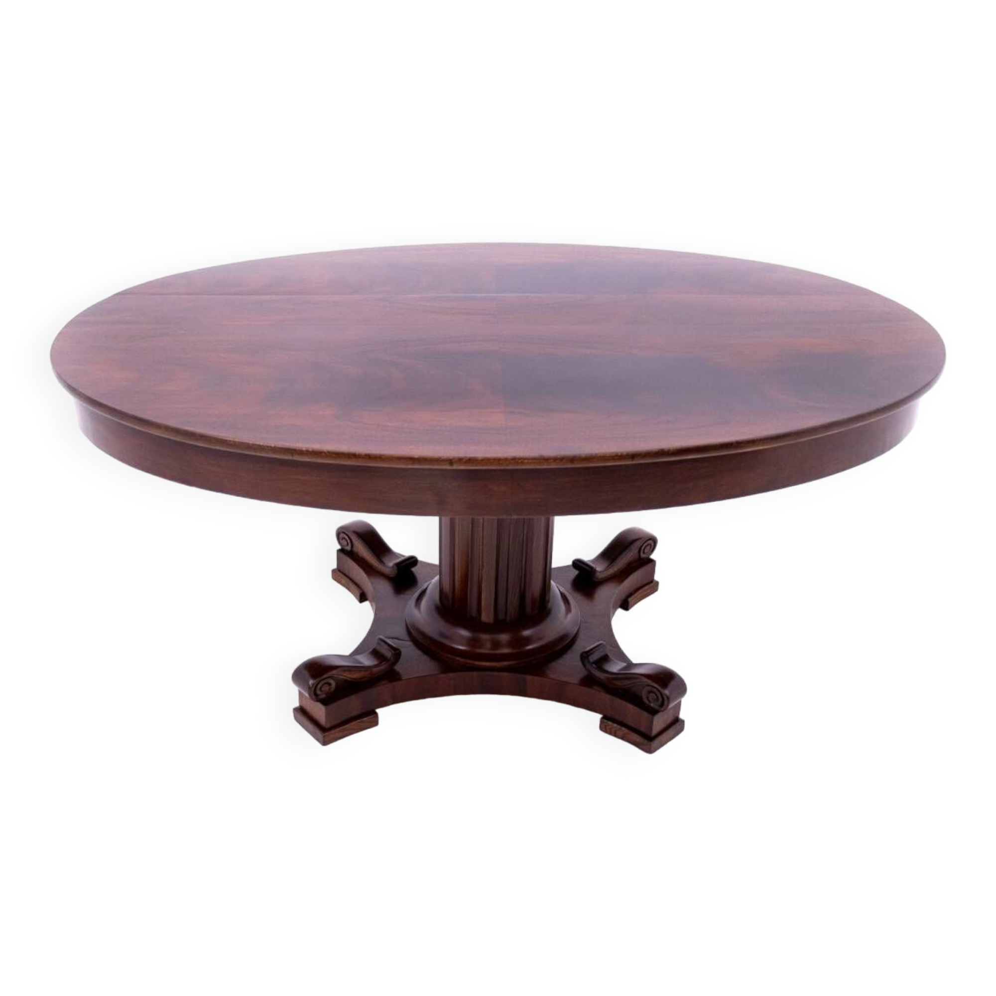 Table - banc en acajou, Europe du Nord, vers 1900. Après rénovation.