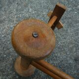 Pram/doll rattan crib, old 1950s toy