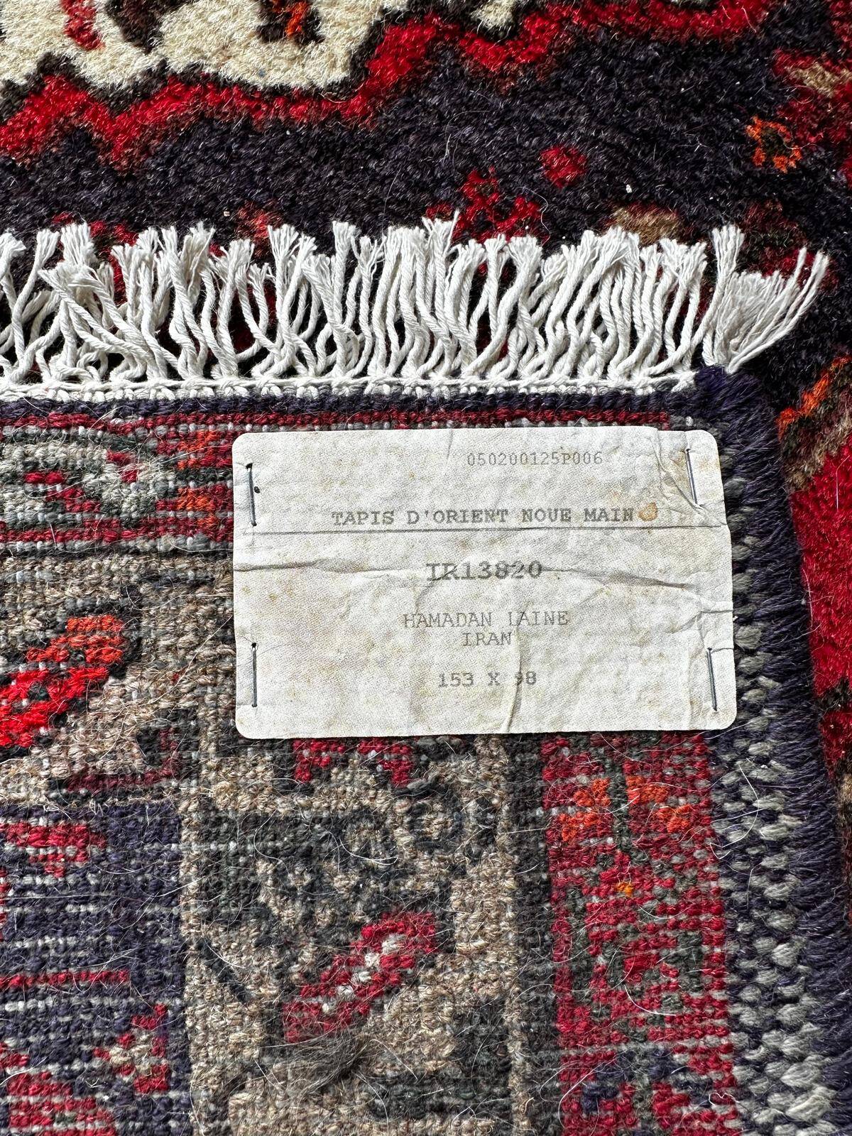 Handmade Persian Hamadan rug 100cm x 160cm