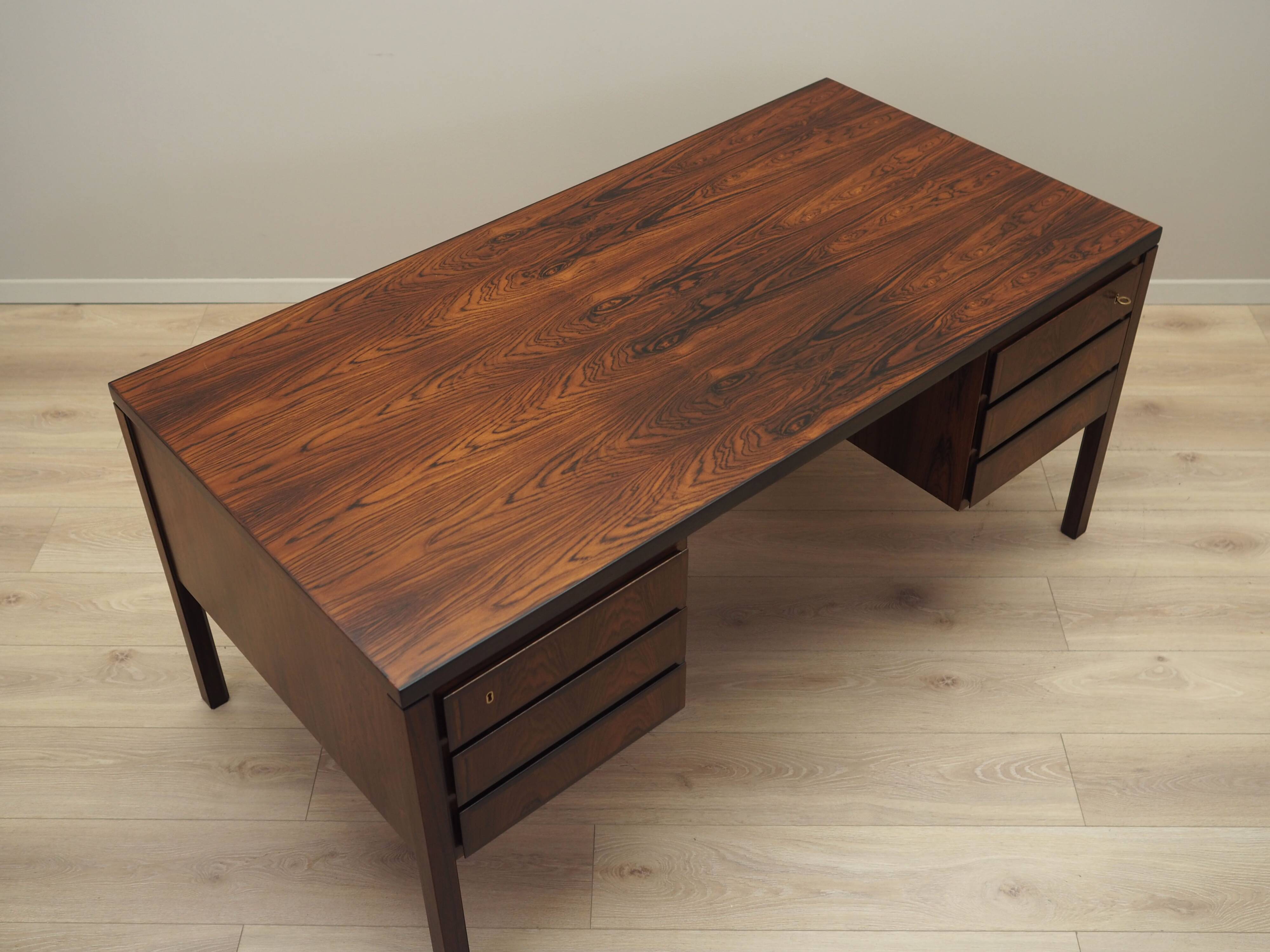 Rosewood desk, Danish design, 1970s, made by Omann Jun