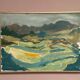Swedish Oil on Panel “Landscape” by Lars Stocks,Framed & Vintage 77 × 57 cm