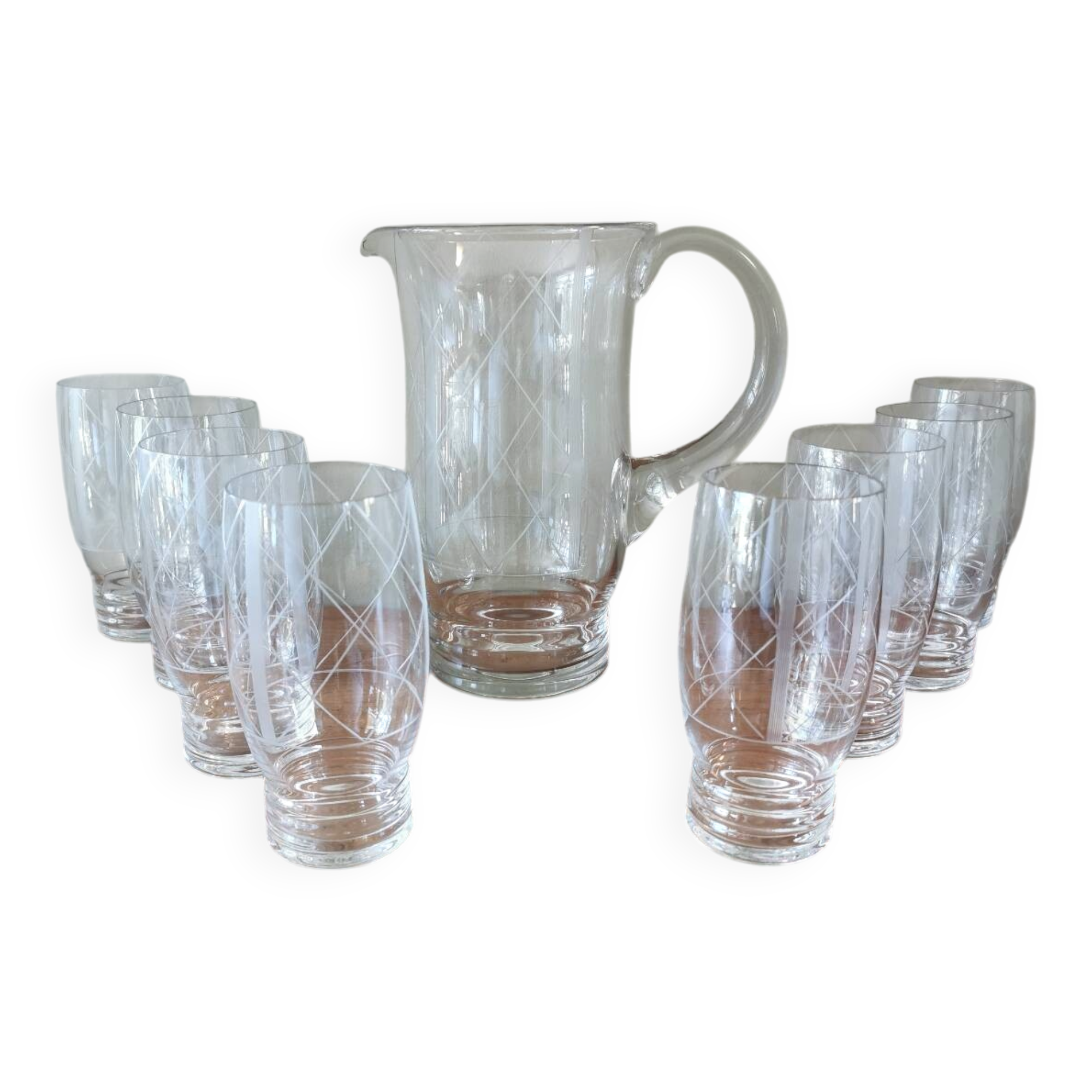 Vintage crystal orangeade set