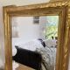 Superb antique bevelled mirror with "ears" – Louis-Philippe style – F
