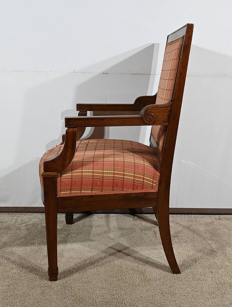 Solid Mahogany Armchair, Directoire Period – Early 19th Century