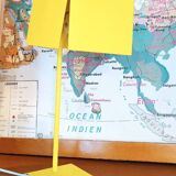 yellow metal lamp in vintage style
