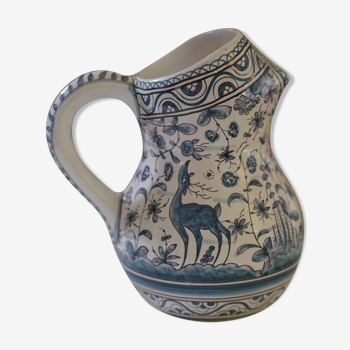 Hand-painted porcelain pitcher