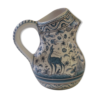 Hand-painted porcelain pitcher