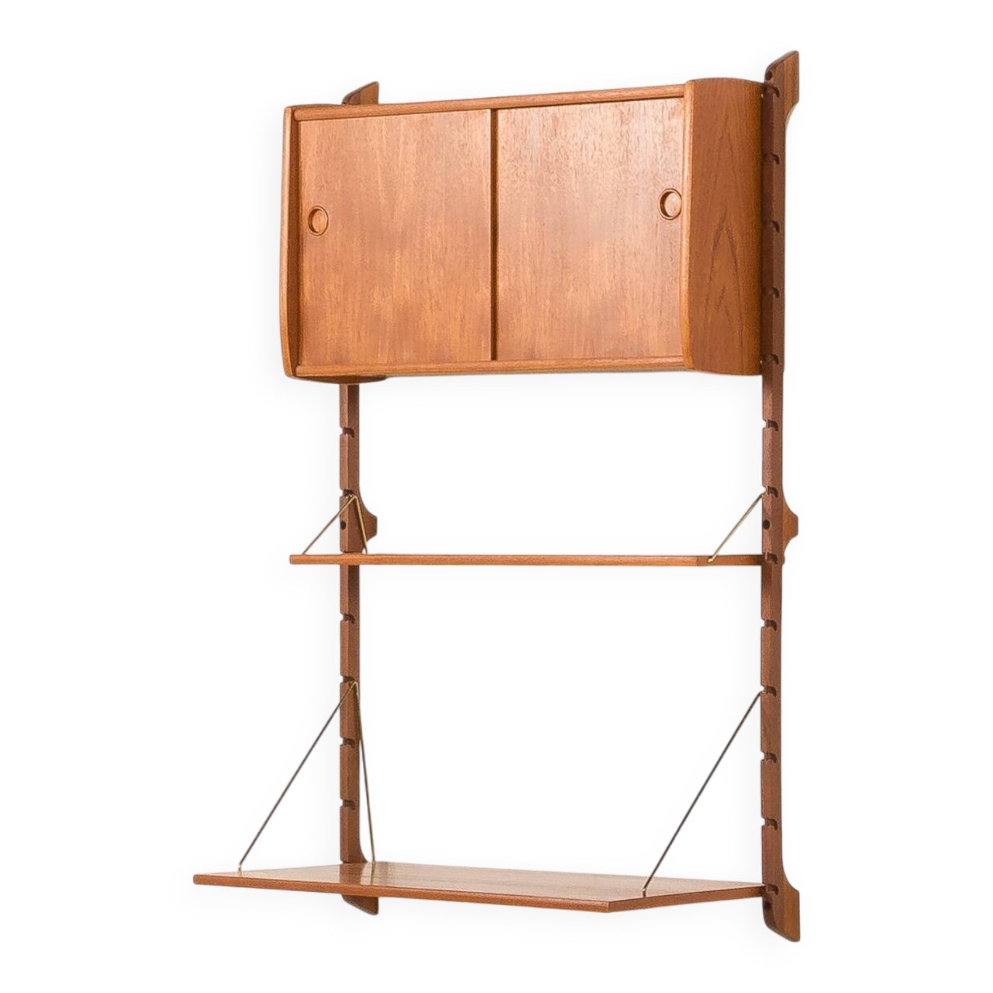 Scandinavian home office teak wall unit model Ergo by John Texmon, Norway