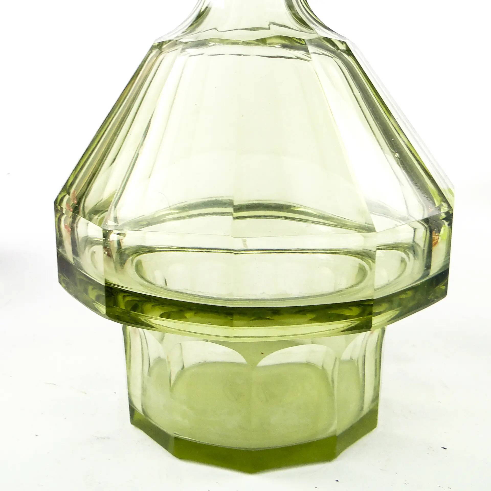 Carafe, Art Deco, crystal, Moser, Czechoslovakia, 1950s