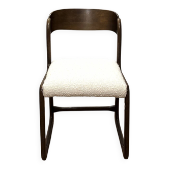 Baumann sleigh chair reupholstered in terry cloth