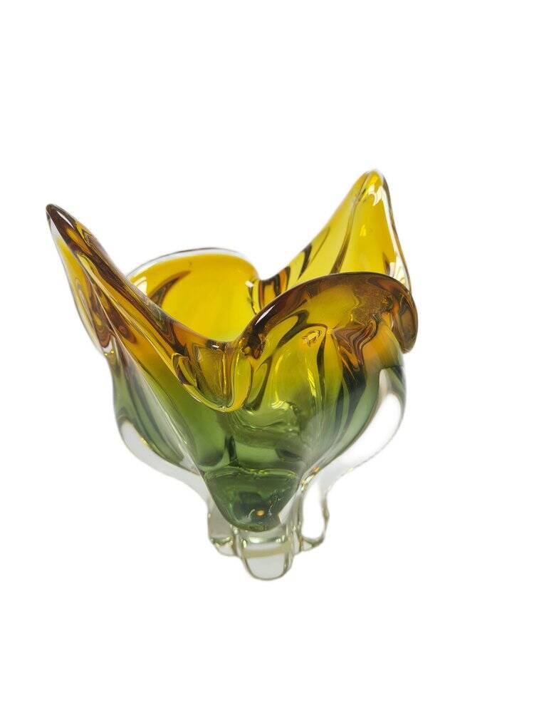 Vase by J. Hospodka for Chribska Glassworks, Former Czechoslovakia, 1960s