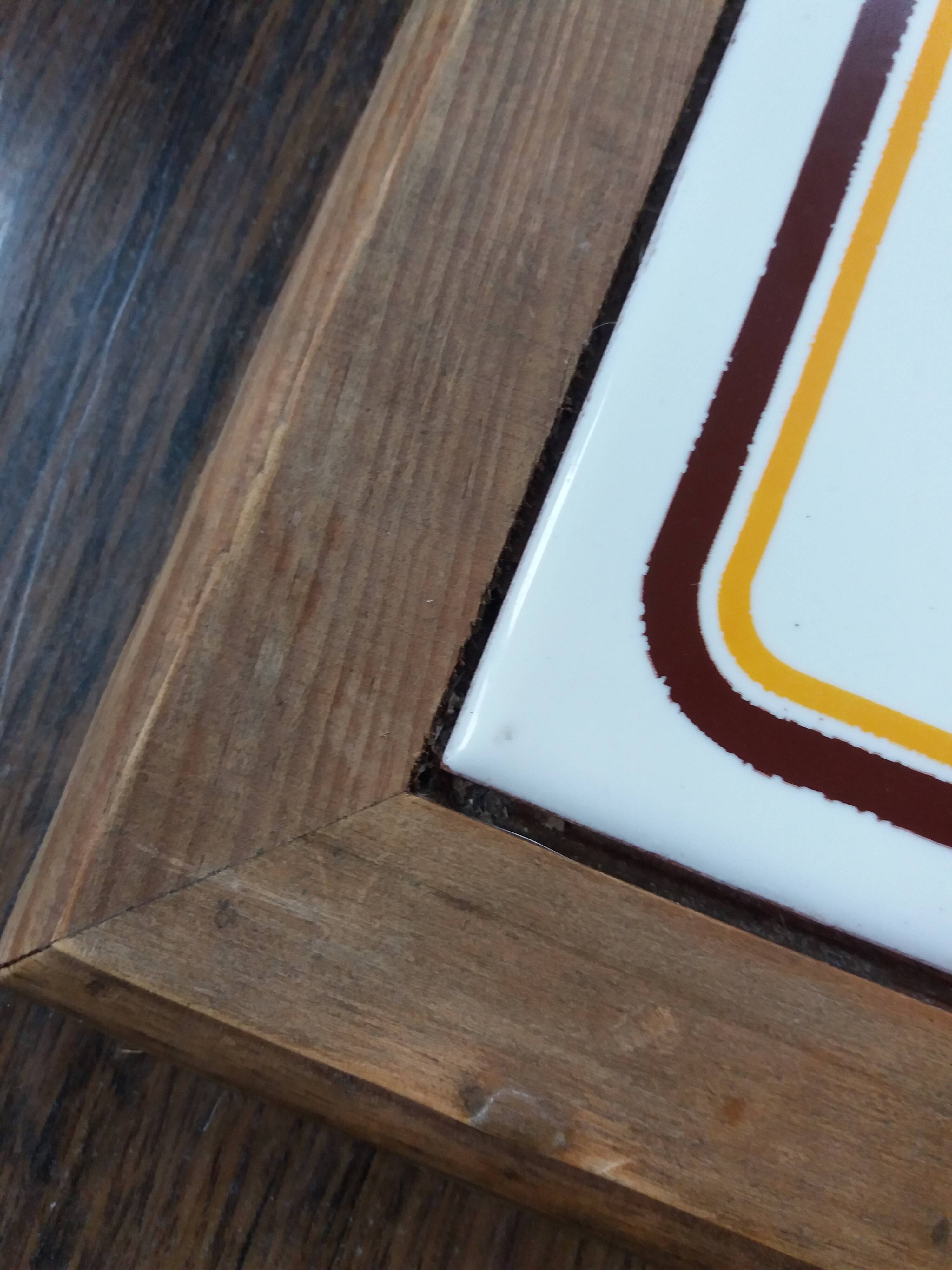 70s earthenware tile trivet