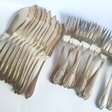 Fish set in silver metal Ercuis