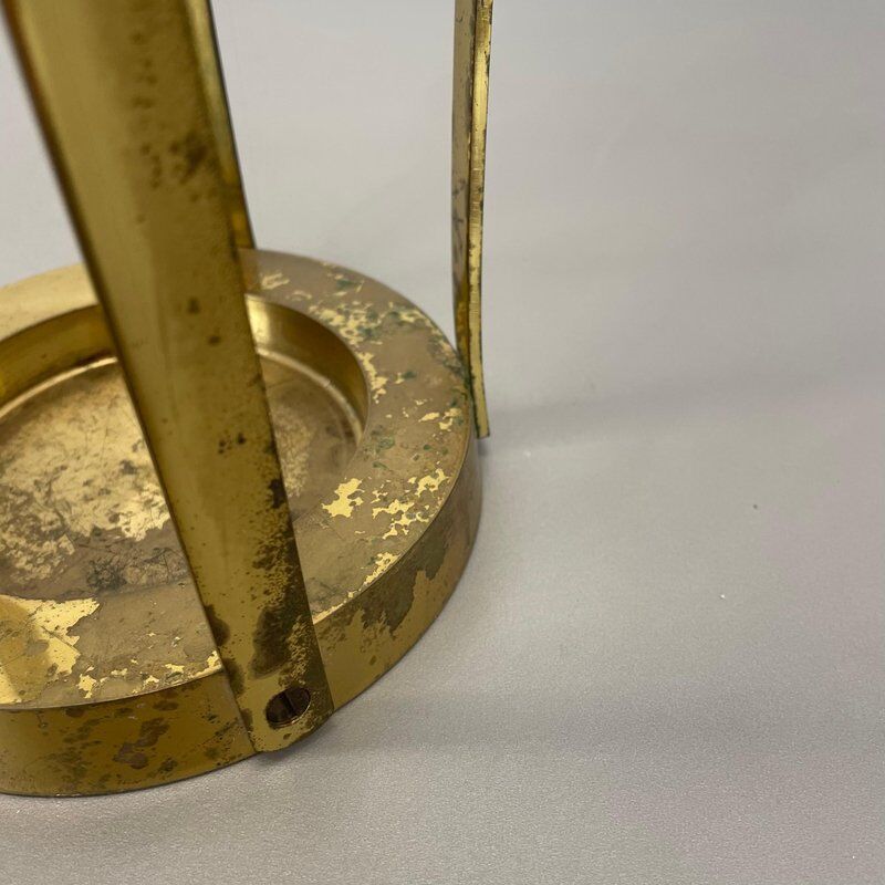 Porte-parapluies en laiton de style Hollywood Regency, Italie, années 1970