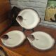 3 vintage fish plates Longwy Copenhagen