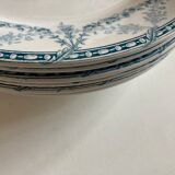 Set of 5 plates of earthenware Creil and Montereau early 20th