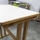 Standing table and 4 high stools Baumann 1990