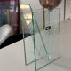 Sculptural designer glass vase – leonardo brand – brutalist style /
