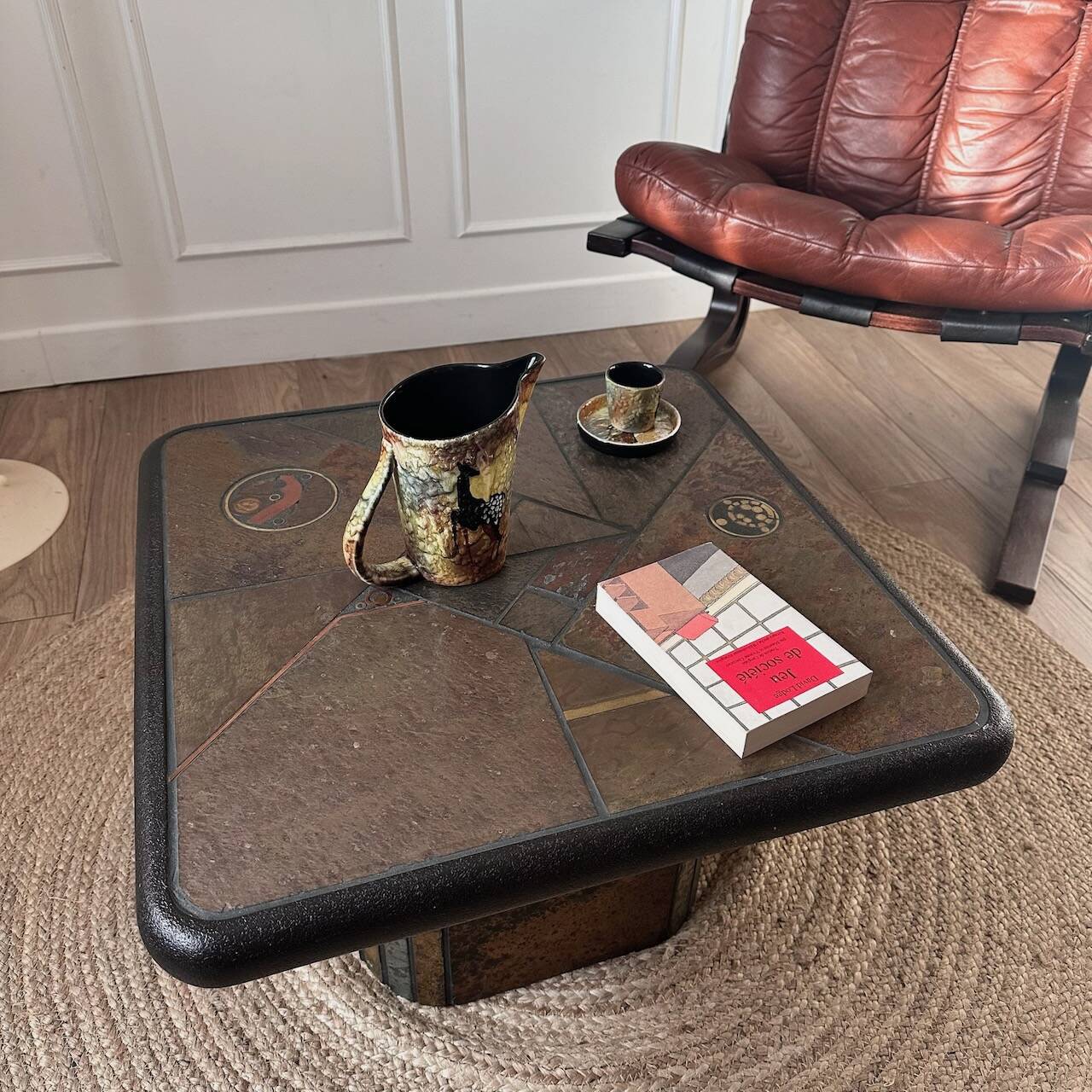 Brutalist coffee table by Paul Kingma