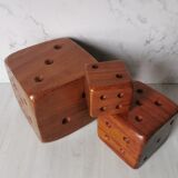 Carved wood dice