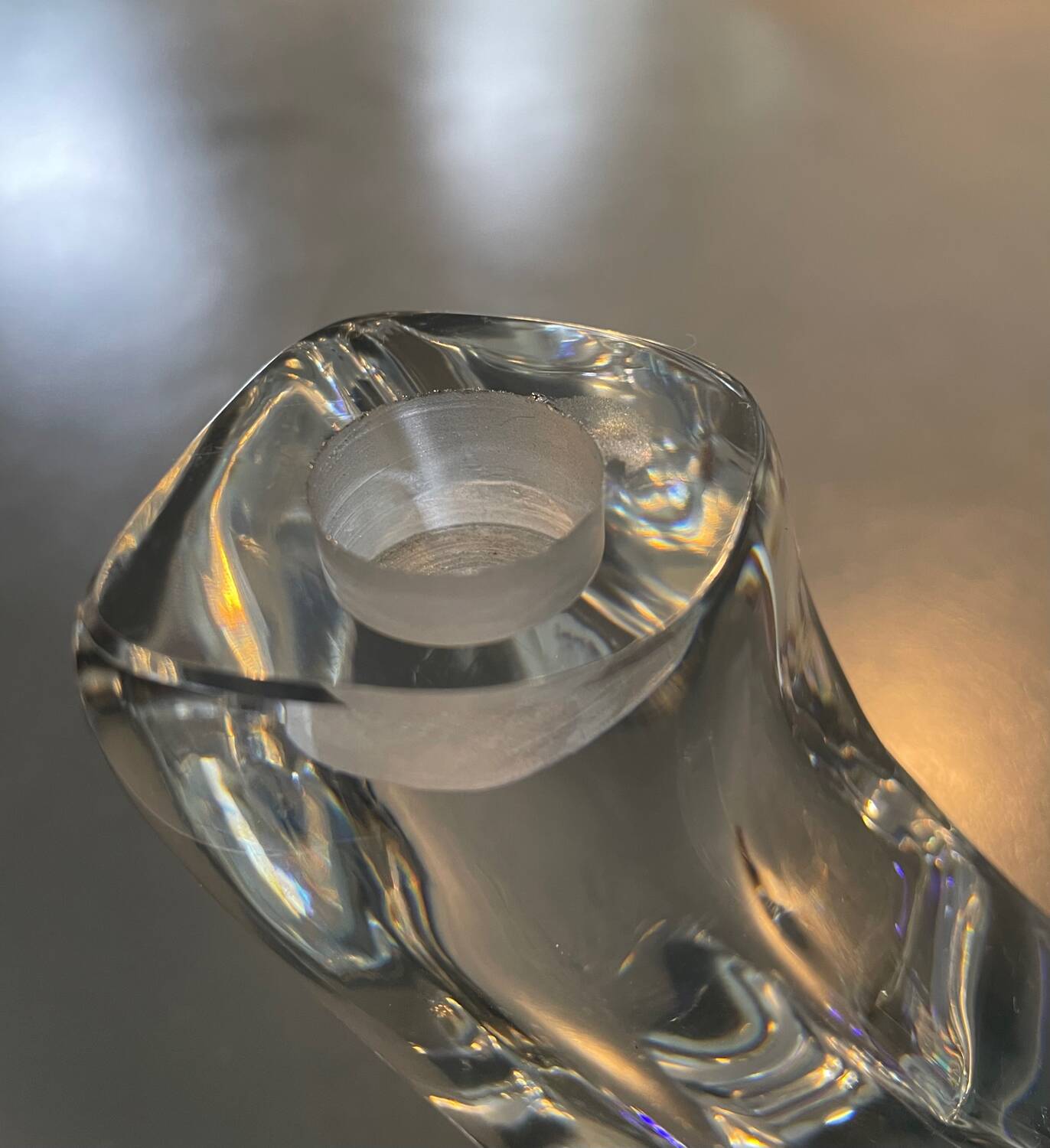 French Crystal Candle Holder