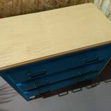 Dresser vintage light oak and blue duck