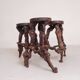 Set of 3 vintage wooden vine bar stools, 1960s