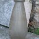 Hyacinth vase in frosted glass art deco foliage pattern