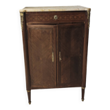 Louis XVI style marble and marquetry sideboard