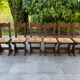 Set of 6 rustic 1970s chairs