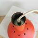 Vintage Orange Chrome Pendant Light: 1970s Space Age Lamp
