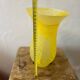 Yellow marbled glass paste vase – Art Nouveau style