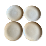 Set of four vintage stoneware plates