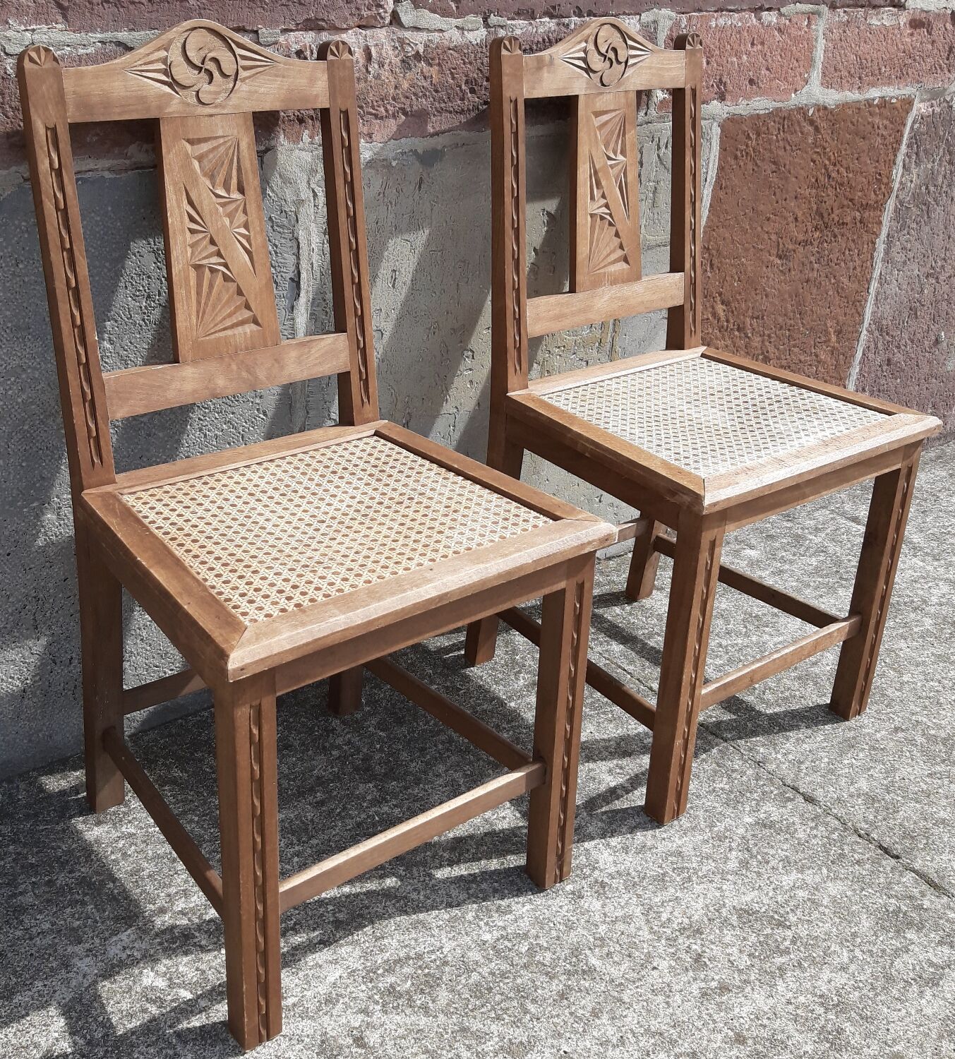 Set of 2 50s bistro chairs