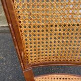 Louis XVI caned chair, solid oak, 20th century.