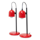 Set of 2 vintage red table lamps - postmodern Memphis design - Italy 1980s